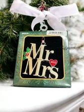Engaged 2023 Mr And Mrs Christmas Ornament with Crystals New In Box Beautiful