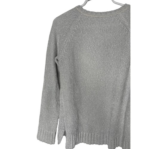 Justice Sweater Girls 8 Kids Top Unicorn Graphic Flip Sequins Metallic Knit Gray - Picture 9 of 13