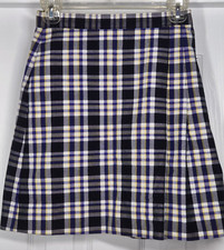 Mills Uniform Company Girls Sz 12 Pleat Skirt Black Yellow Plaid Pocket M022-69