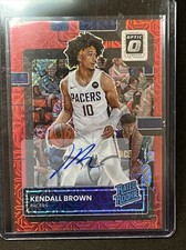 Kendall Brown 2022-23 Panini Donruss Optic Red Mojo Choice Auto RC #217 Pacers