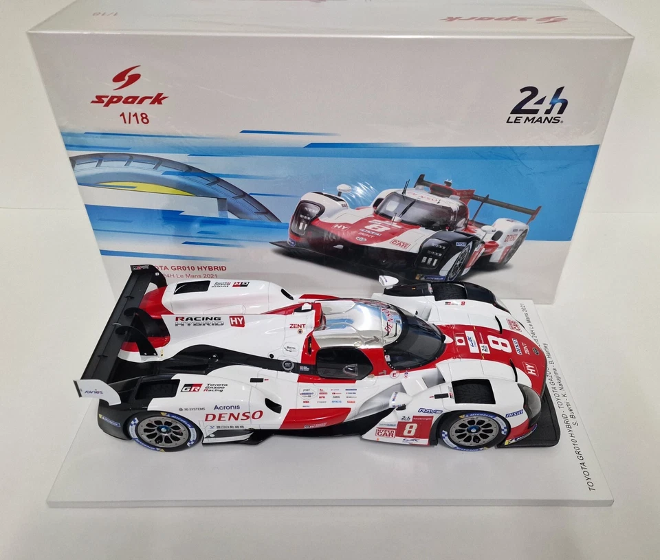 SPARK 1:18 MODELLINO AUTO DIE CAST TOYOTA GR010 HYBRID LE MANS 2021 MODELLISMO - Immagine 4 di 4