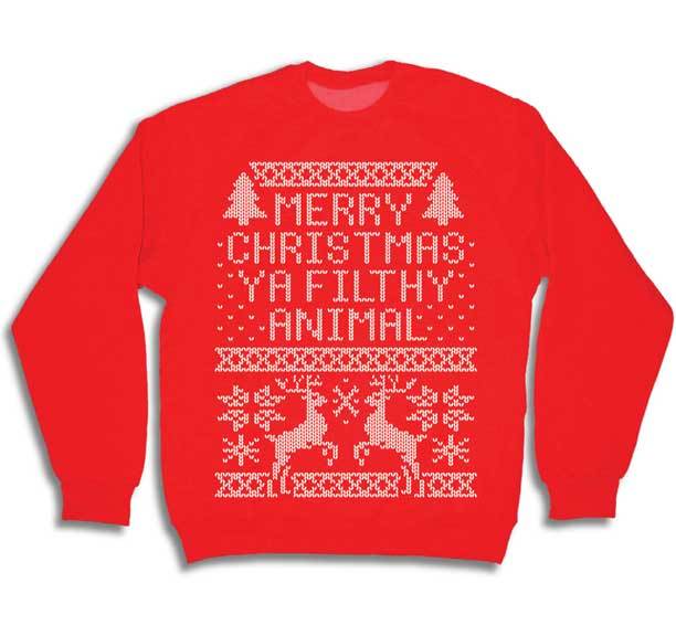 merry christmas ya filthy animal christmas sweater