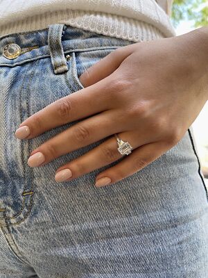 Diamond Engagement Ring VS1 D 3 Carat Lab-created 14k White Gold IGI Best Price