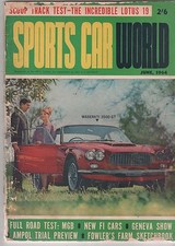Sports Car World 1964 Jun MGB Austin Healey 3000 57 Lotus 19 Isa Rivolta Bugatti