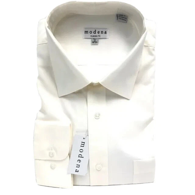 MODENA Classic Regular Long Sleeve Dress Shirts for Men for sale | eBay