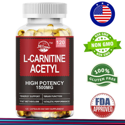 Acetyl L-Carnitine 1500mg Strong Fat Burner Weight Loss Antioxidant 120 Capsules