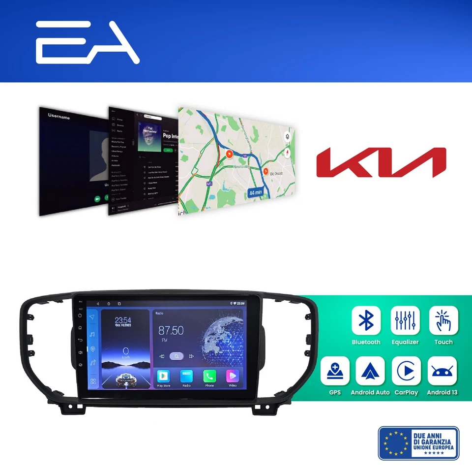 Autoradio Android per Kia Sportage KX5 -Octacore 4GB ram 64GB rom -Telecamera HD - Immagine 2 di 4