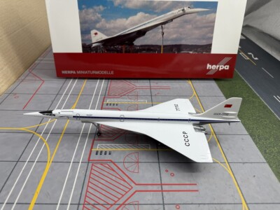 Herpa Wings 1/200 TU-144 CCCP 77112 Alloy Aircraft Model Russian Aviation NEW