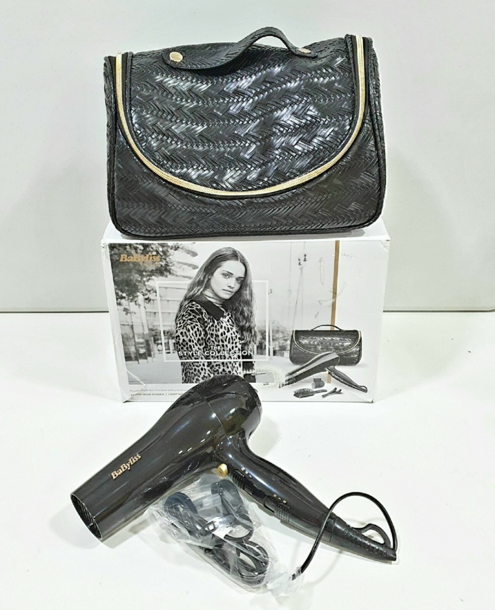 BaByliss 5737GGU The Style Collection Hairdryer Gift Set 2200W Ceramic Black
