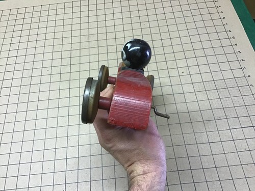 original GONG BELL TOYS - TRIX ROADSTER missing one wheel PULL TOY - Picture 5 of 8