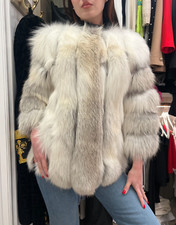 Gorski Brand New Never Used Fox Fur Coat Size Xs-small Ivory