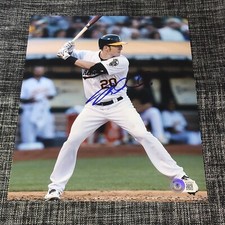 MARK CANHA SIGNED AUTOGRAPH 8X10 PHOTO OAKLAND ATHLETICS A'S BECKETT BAS COA