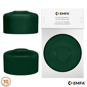 5 Stück grün Zaunpfahlkappe quadratisch Kunststoff Pfostenkappen Zaunkappen PE