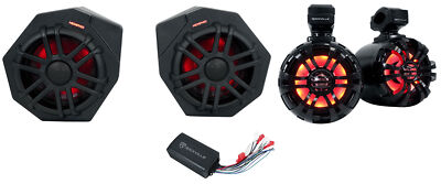 2) Memphis CANAMX365FE Speakers+Pods+Tower Speakers+PS40 Amp For 2017+ Can Am X3