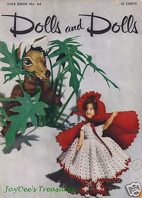 Vintage Crochet Doll Pattern Book Alice Red Riding Hood