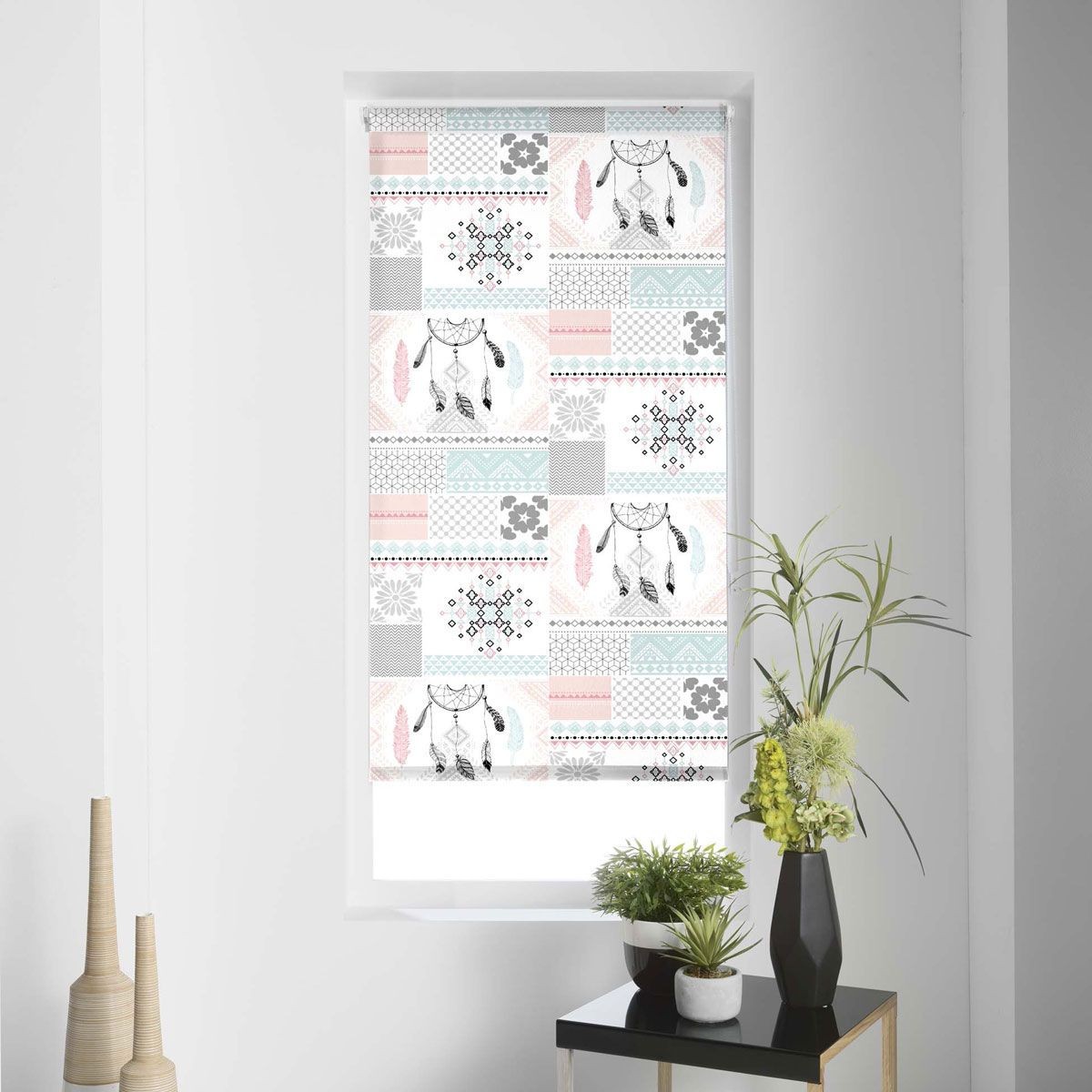 Store enrouleur tamisant Wapo 120x180 cm multicolore store de fenêtre intérieur occultant léger