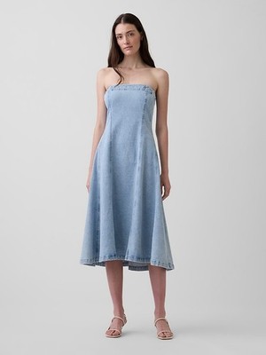 GAP Denim Midi Dress, Color Light Wash - CHOOSE SIZE | eBay