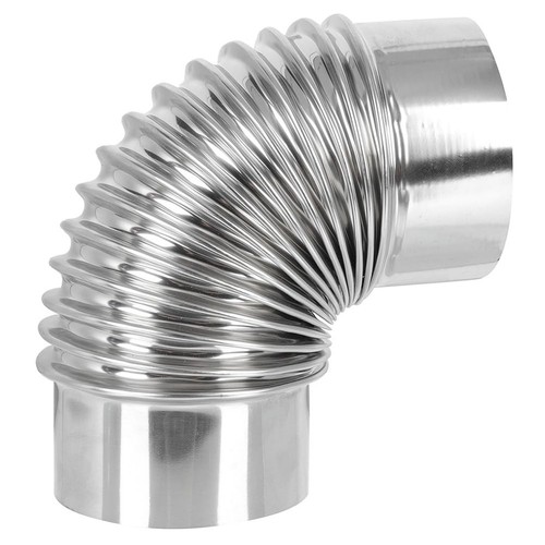 90 Degree Stove Pipe 3 Inch Stainless Steel Stove Pipe Elbow Extension Tube C...