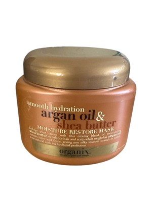 OGX Smooth Hydration Argan Oil & Shea Butter Moisture Restore Mask 8oz New