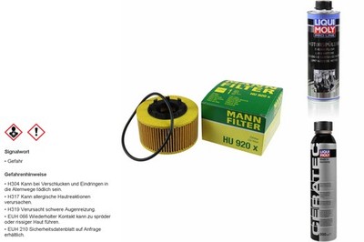 MANN-FILTER ÖLFILTER HU 920 x + LIQUI MOLY Cera Tec 3721 + Motorspülung 2427