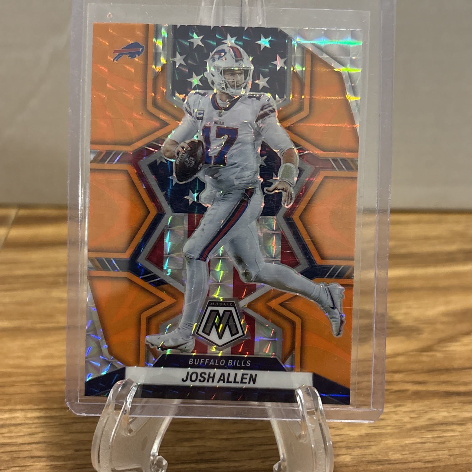 2022 Mosaic Football Josh Allen National Pride Reactive Orange Prizm #253 Bills