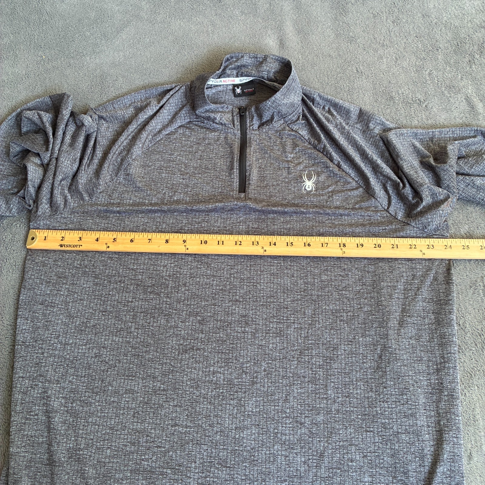 Spyder Active Gray Performance Activewear Quarter… - image 7