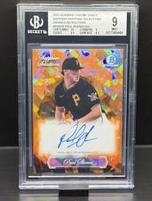 2023 Bowman Draft Sapphire Selections Orange Refractor /25 Auto Case Hit SP 
