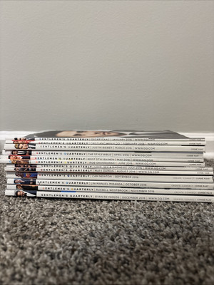 GQ Magazine 2016 Lot - All 12 editions from 2016.