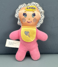 Vintage Mattel 1986 Heart Family Grandma Mini Pink Stuffed Plush Doll 4"