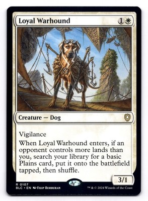 Loyal Warhound NM Commander: Bloomburrow 107 MTG Regular