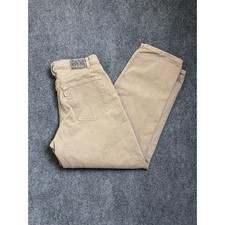 Vintage Levis Baggy Fit Khaki Pants Mens 38x32 Tan Cotton Made in USA 549 0697