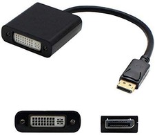AddOn DisplayPort Male to DVI-I Female Adapter Cable, 8in, 8 inches, Black
