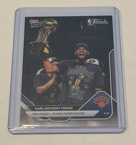 Karl-Anthony Towns - 2025-26 NBA Topps NOW - NBA Championship - NY Knicks #342