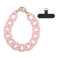 Phone Wrist Strap, 11" Acrylic Cellphone Chain with Tether Tab, Light Pink