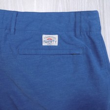 Faherty All Day Shorts Mens 34 Blue Hybrid Stretch Performance Casual EUC