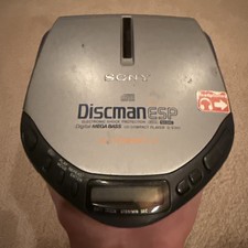 Sony Discman ESP CD Compact Player Mega Bass D-E301 - Tested Works 1998