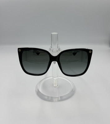 Gucci GG0022s Black Square Frame Sunglasses with Subtle Gold Logo 889652048123__002.png?imwidth=300 main image 2