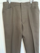 Vintage Haggar Magic Stretch Pants Men’s 38x31 Dark Brown Slacks Made in USA