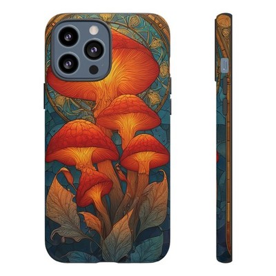 Phone Ink - iPhone | Galaxy | Pixel Case - Red Mushroom Stained Glass
