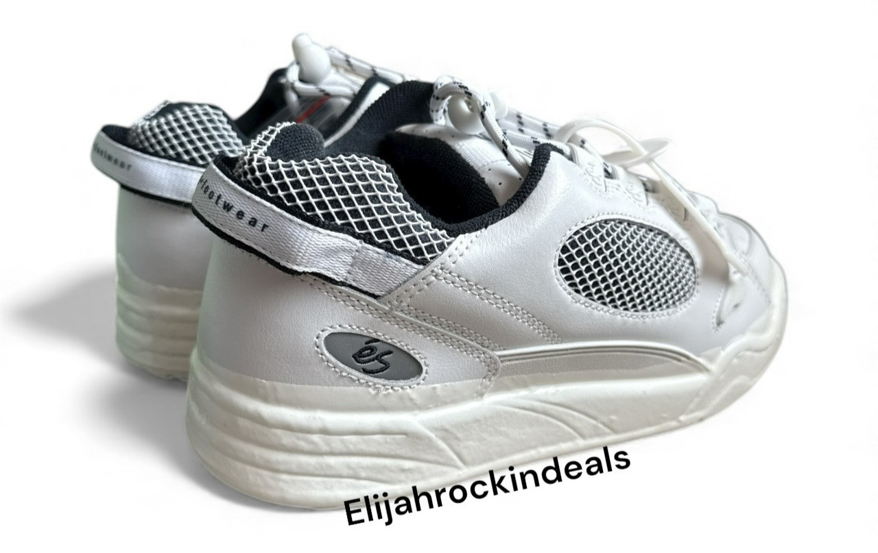 NEW MUSKA X ES DIPPED WHITE AND NAVY SKATEBOARDING  SNEAKER SHOES SIZE 10 image 6