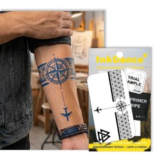 Semi-Permanent Tattoo, Wanderlust Compass, Long Lasting Temporary Tattoos for...