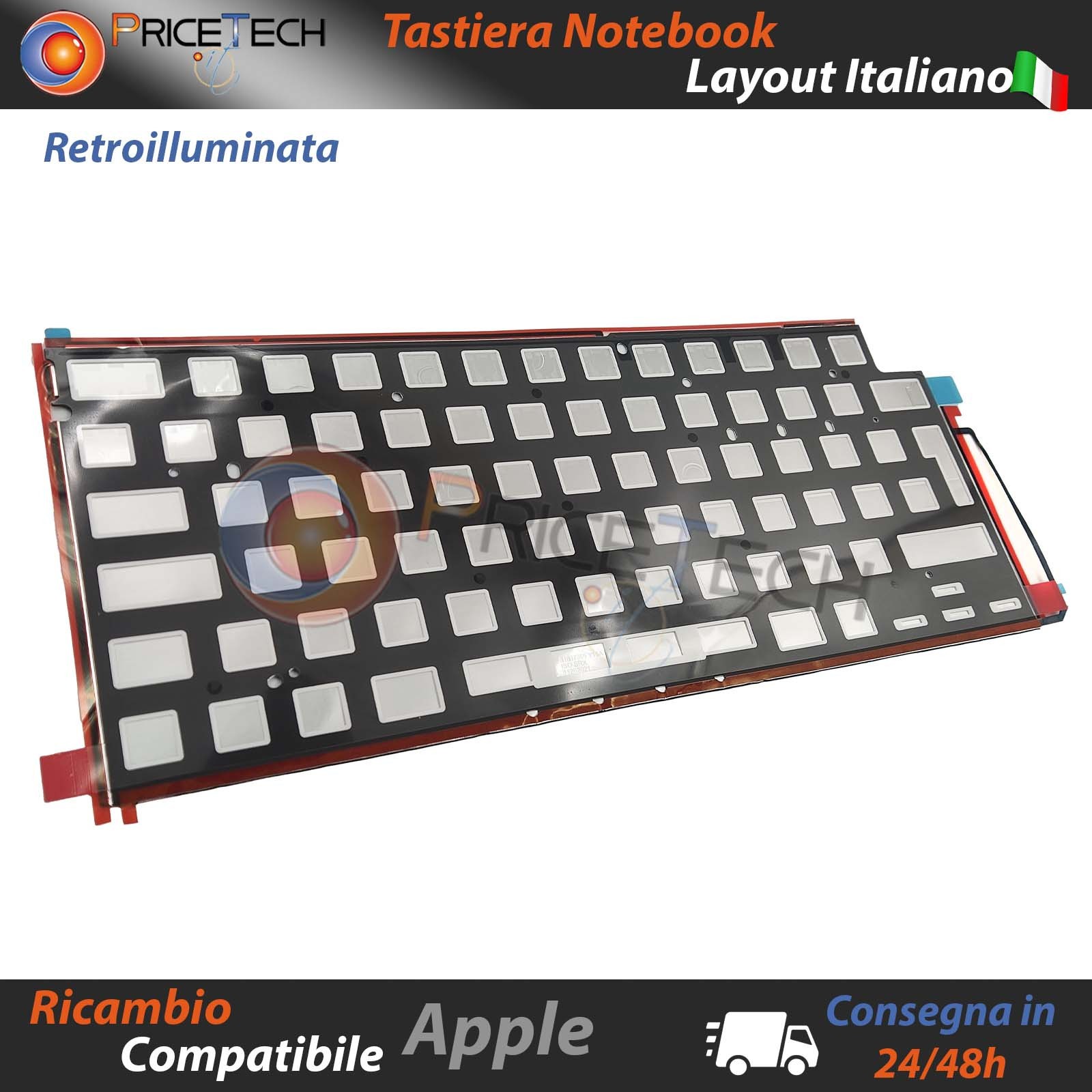 Tastiera ITALIANA per MacBook Air 15" M2 A2941 anno 2023 Retroilluminata foto 4