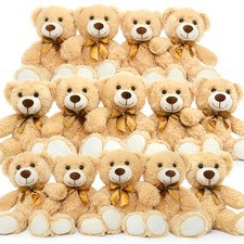 14-Inch Teddy Bear Stuffed Animals - 14 Pack Baby Shower Party Favors