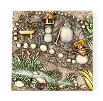 Harmony Kingdom Picturesque 3D Magnetic Tile Byron's Secret Garden Zen Garden