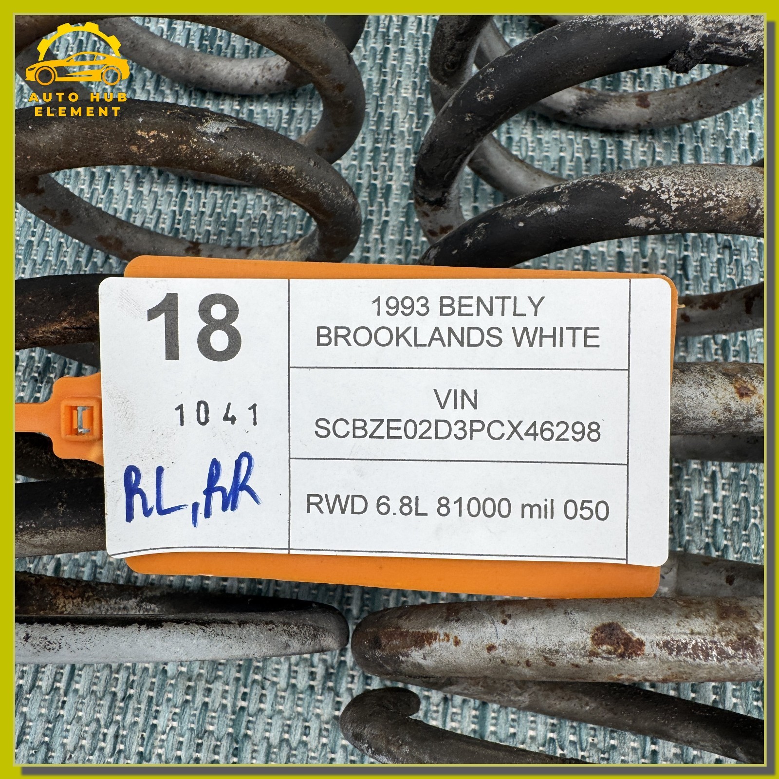 Bentley Brooklands 1992-1998 Rear Left, right Coil springs Pair