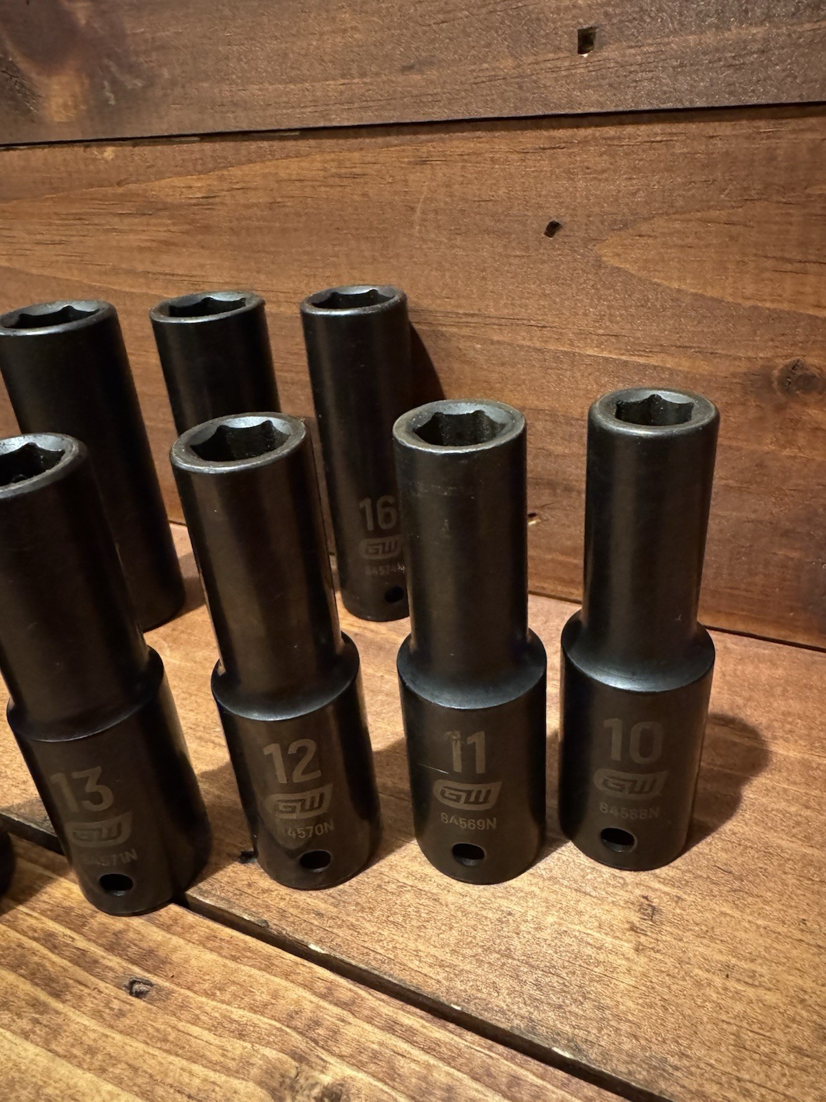 GearWrench 1/2" Drive 6 Point Metric Impact Deep Socket Set (10-22mm) - 12 Piece