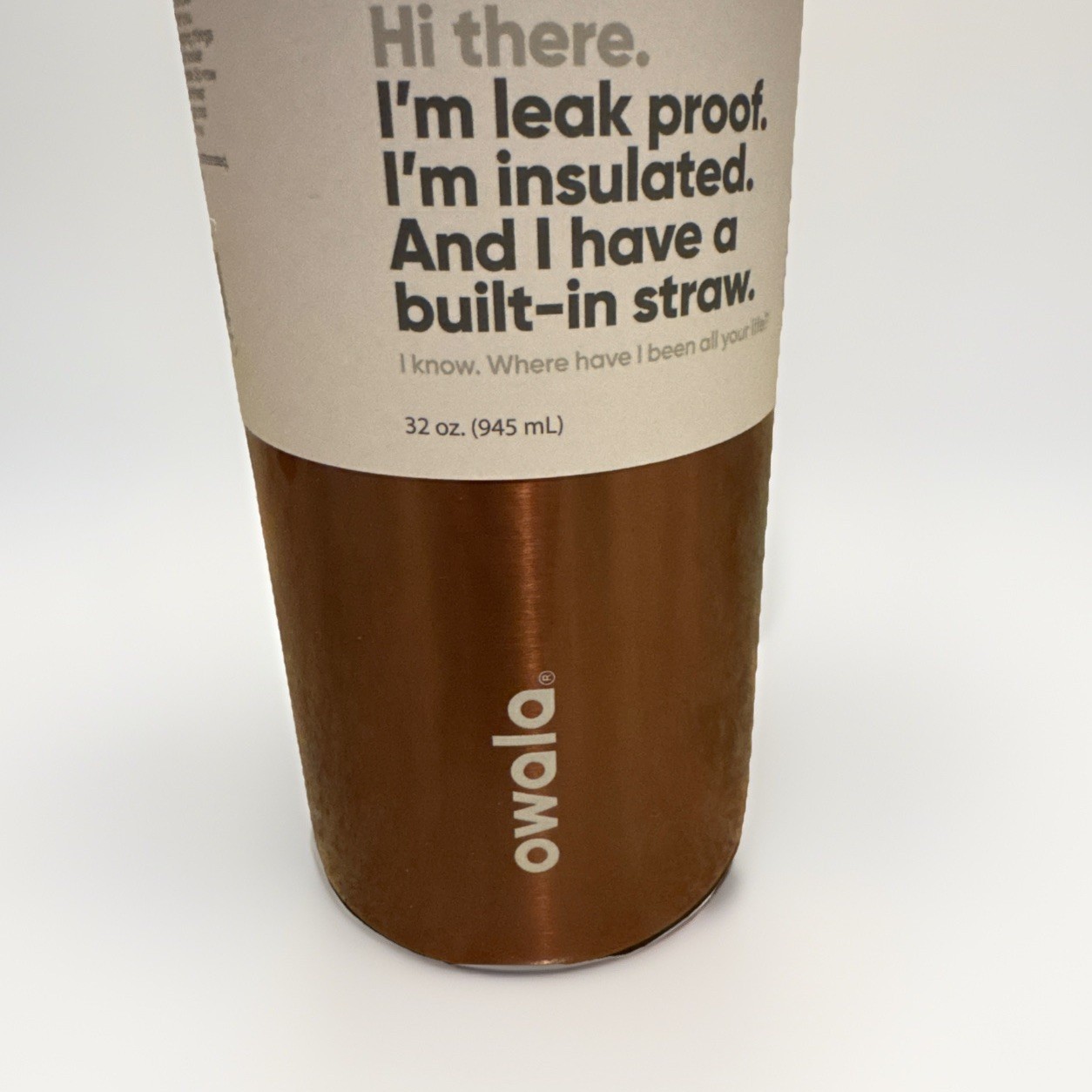 Owala Stainless Steel FreeSip Bottles 32 Oz Holiday 2025 Metallic Rose Gold
