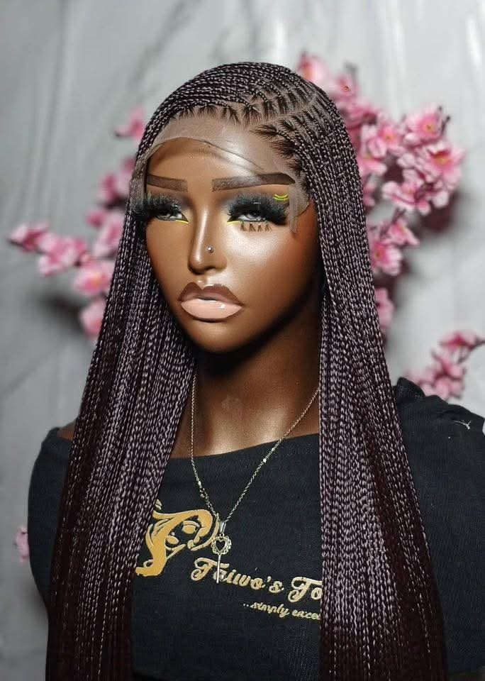 HIGH QUALITY, BRAIDED WIG , 35 inches+ KNOTLESS BRAID STYLE.multiple ...
