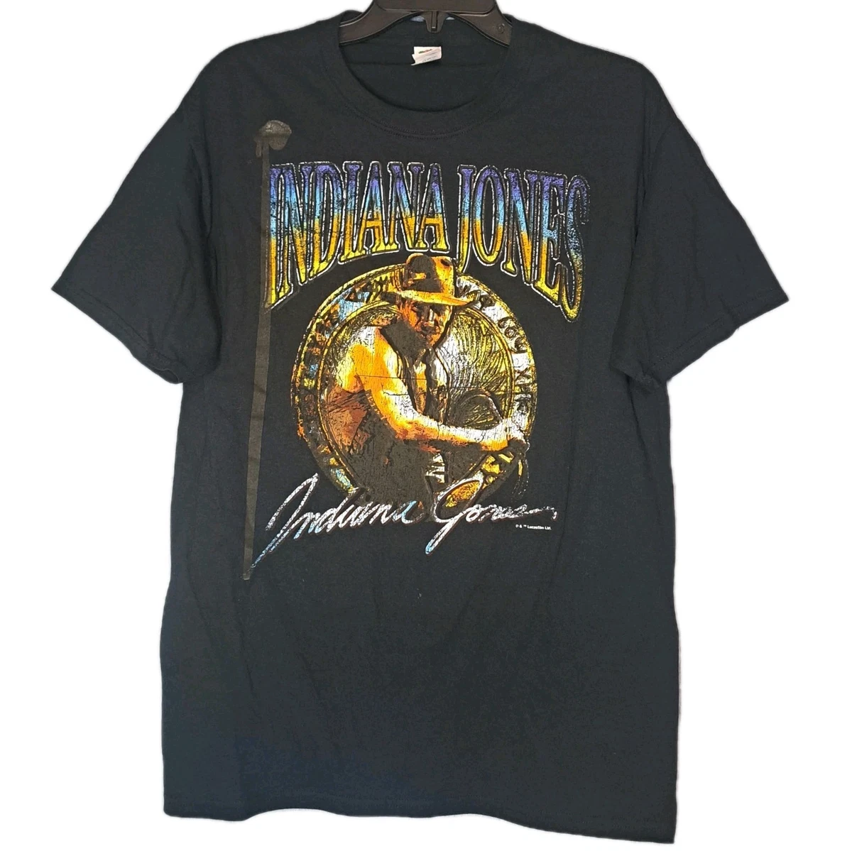 T-shirt Vintage 1989 Indiana Jones Et La Dernière Croisade - Taille XL - Blanc - Hanes