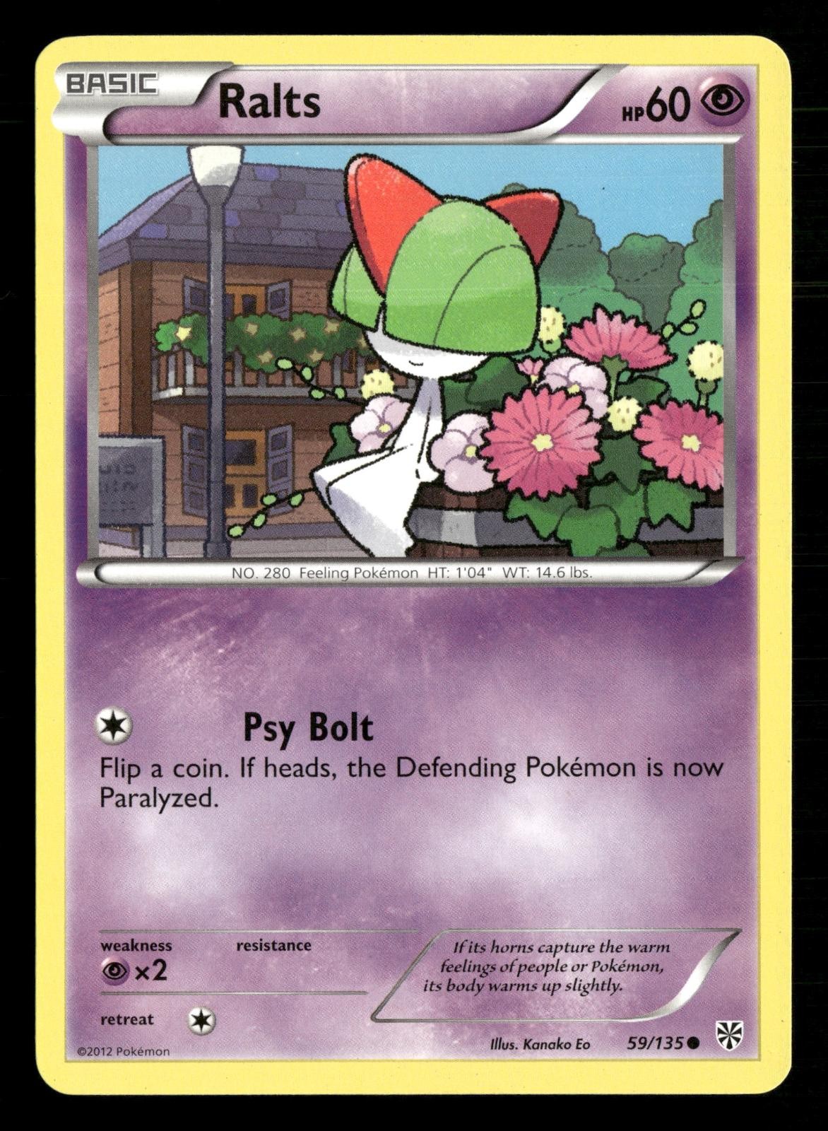 Ralts 59/135 Common Plasma Storm Pokemon Lightly Played